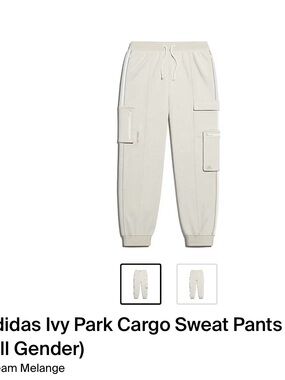 adidas Ivy Park Cargo Sweatpants - Cream Melange